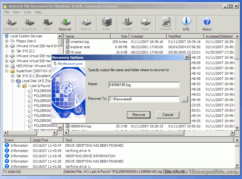 reclaime file recovery emc